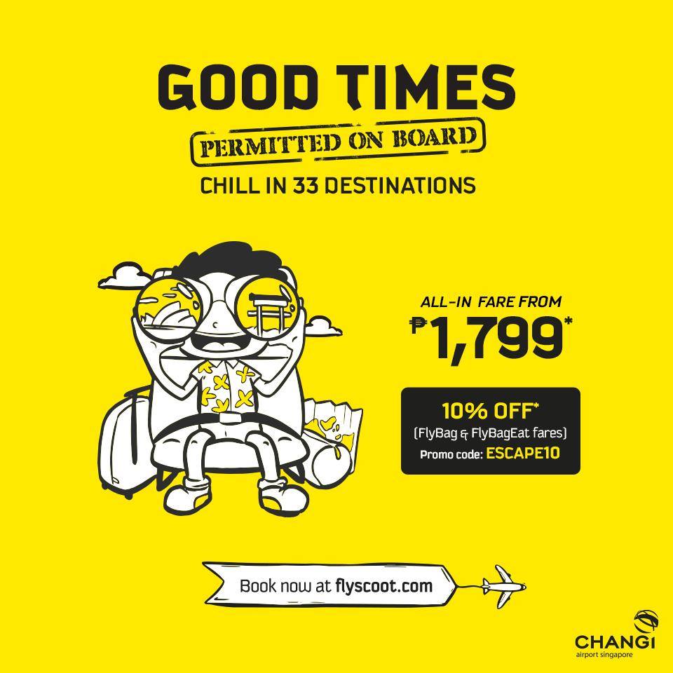 Good Times Permitted On Board with Scoot Promo Starting from Php1,799